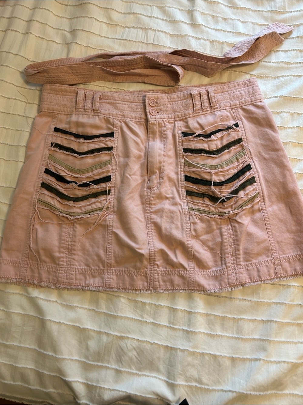 Women's unique Pink Distressed Mini Skirt by Marc Jacobs size 10